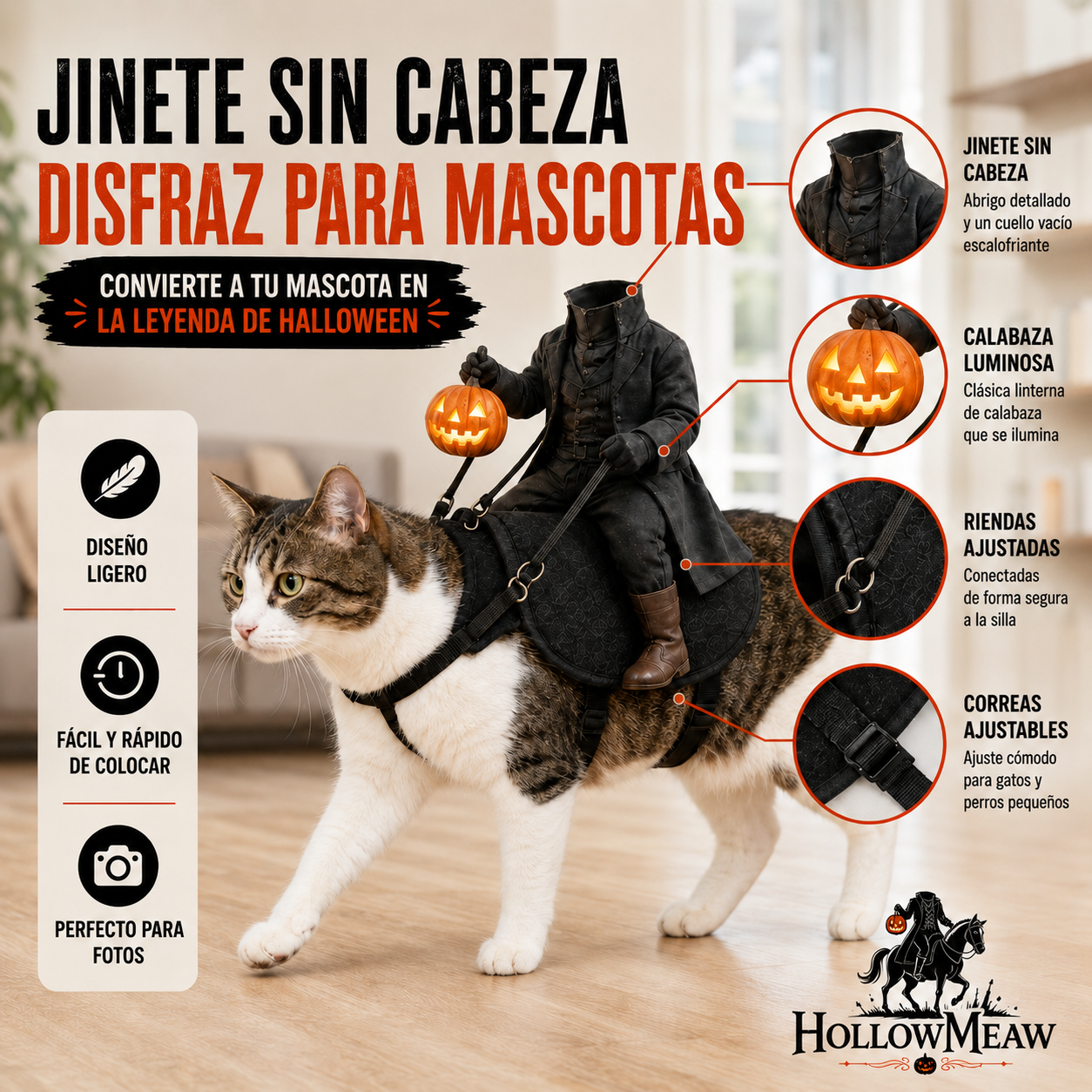 El Jinete sin Cabeza - Disfraz de Gato
